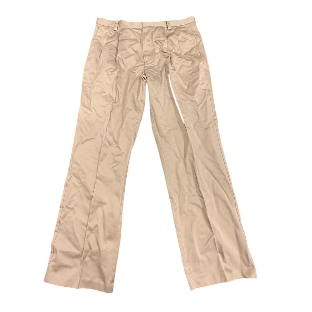 Dockers Men's Khaki Pleated Classic Fit Cotton Chino Pants Size W36 L32